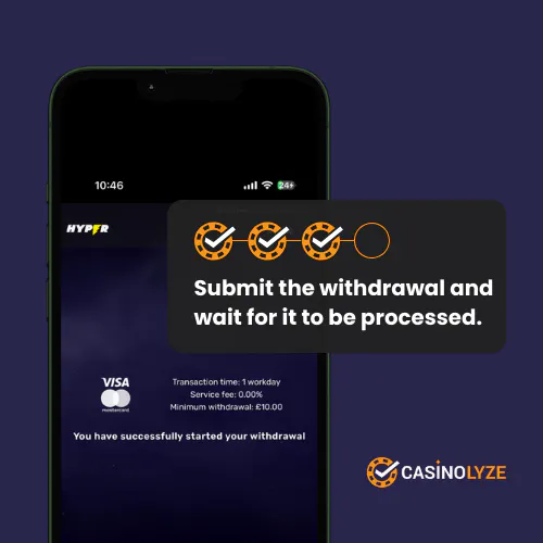 hyper casino withdrawal process step 3