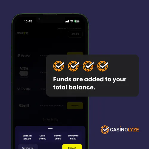 hyper casino deposit process step 4