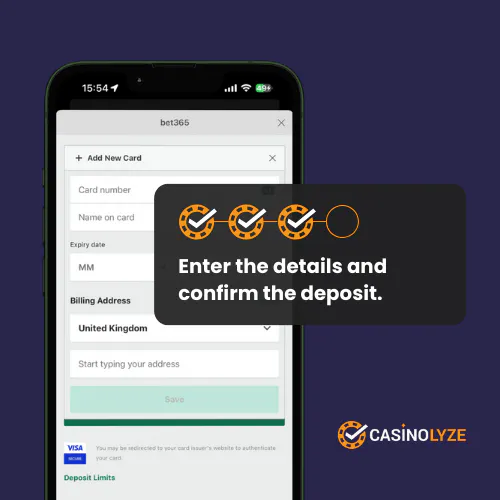 bet365 deposit process step 3