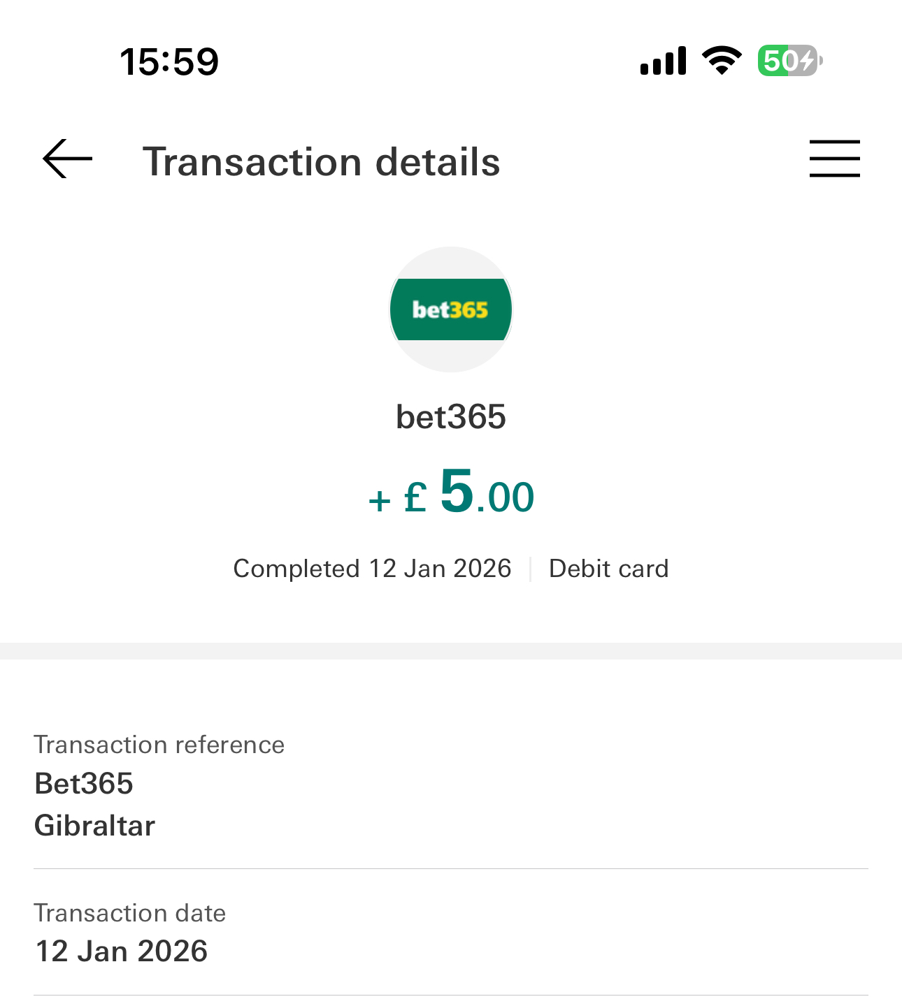 Bet365 Visa Withdrawal Test 12/1