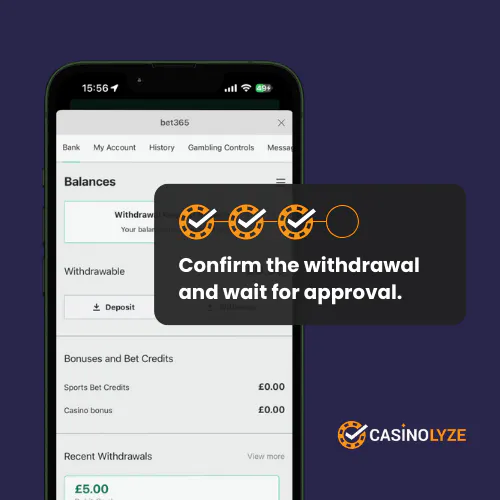 bet365 withdrawal process step 3