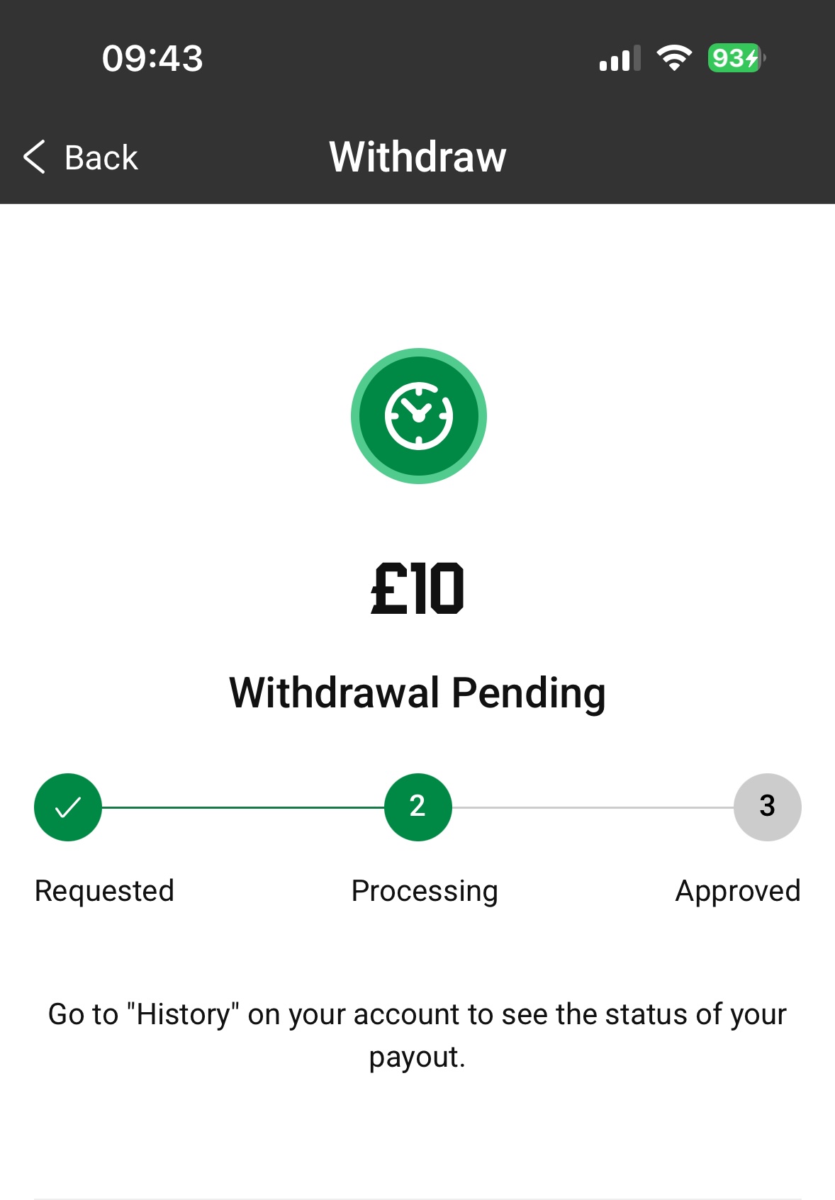 unibet withdrawal time test request with visa