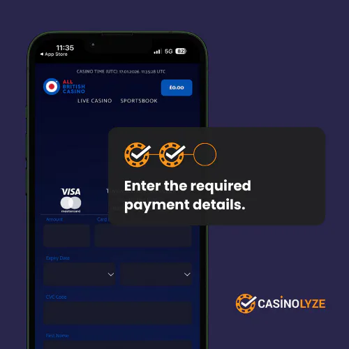 all british casino deposit step 2