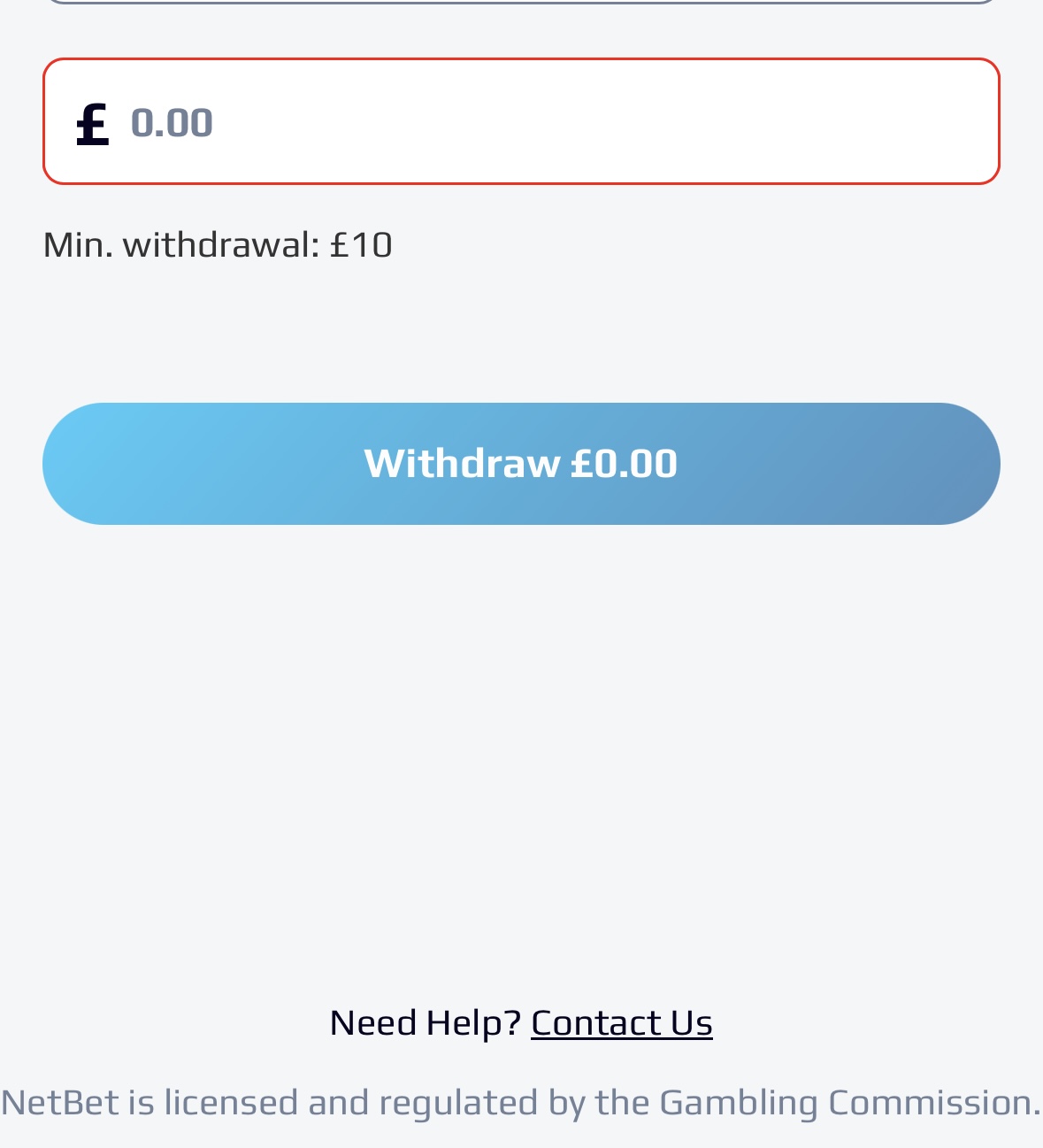 netbet visa withdrawal test request