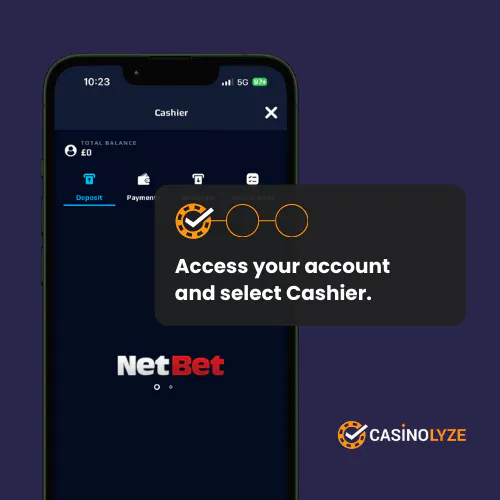 netbet withdrawal process step 1