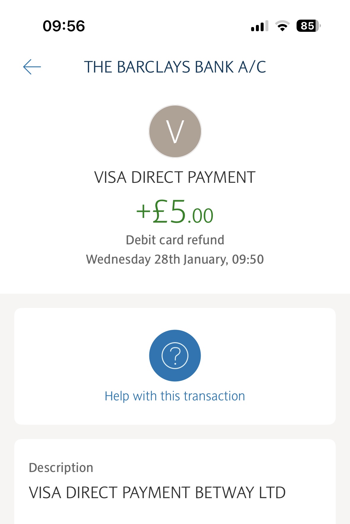 betway visa withdrawal test completed