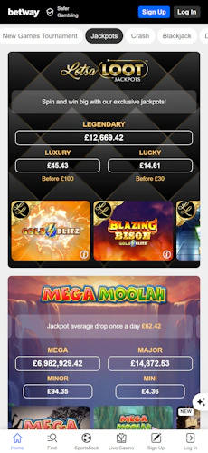 betway app jackpots