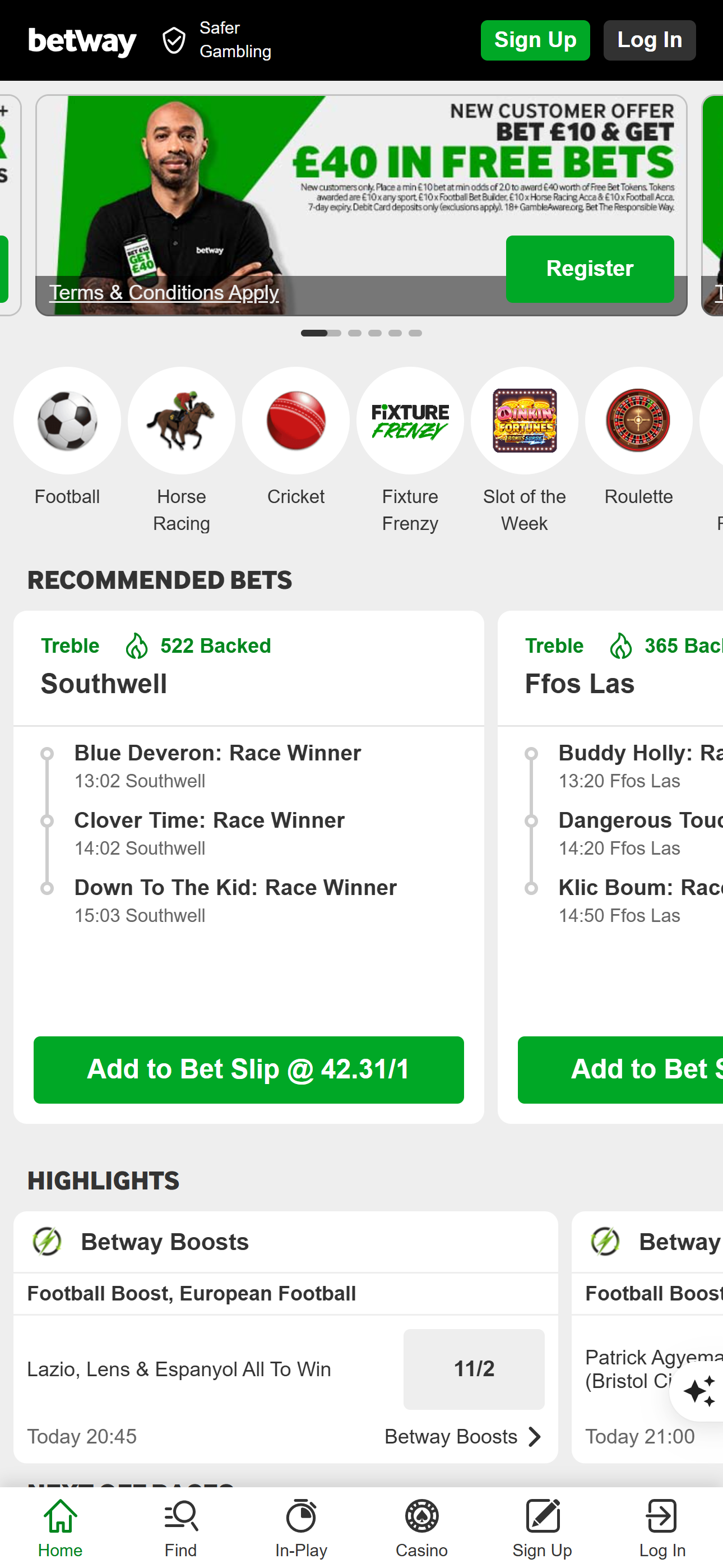 betway app sportsbook