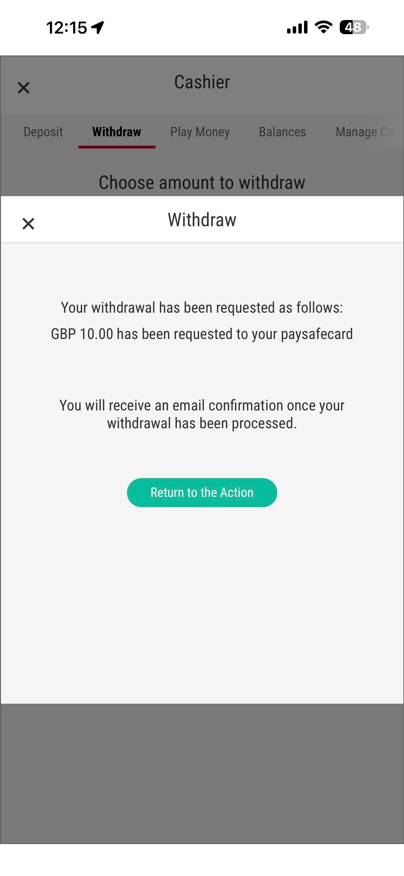 pokerstars withdrawal test paysafecard