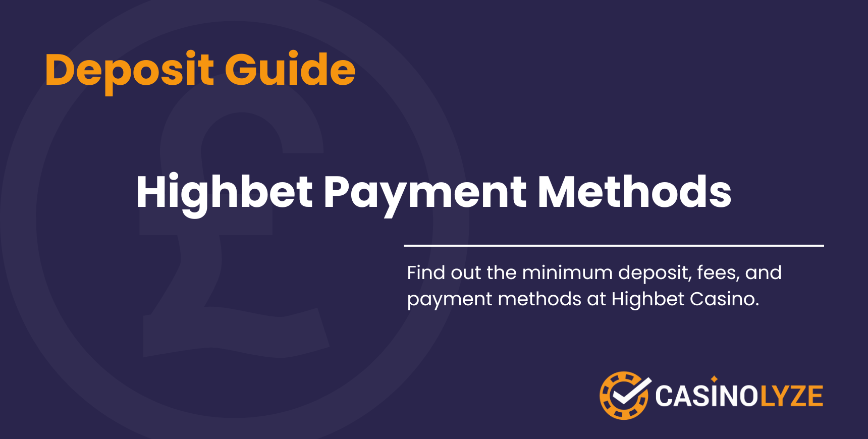 highbet deposit methods guide