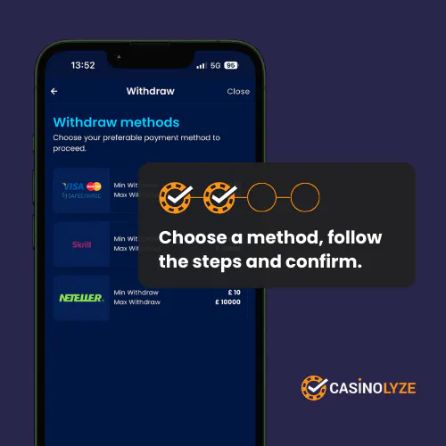 highbet withdrawal process step 2