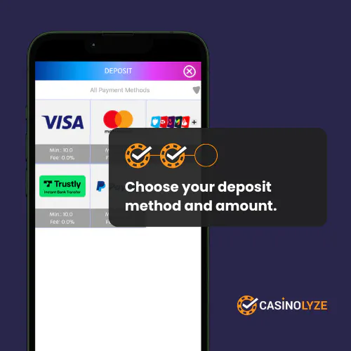 playojo deposit process step 2