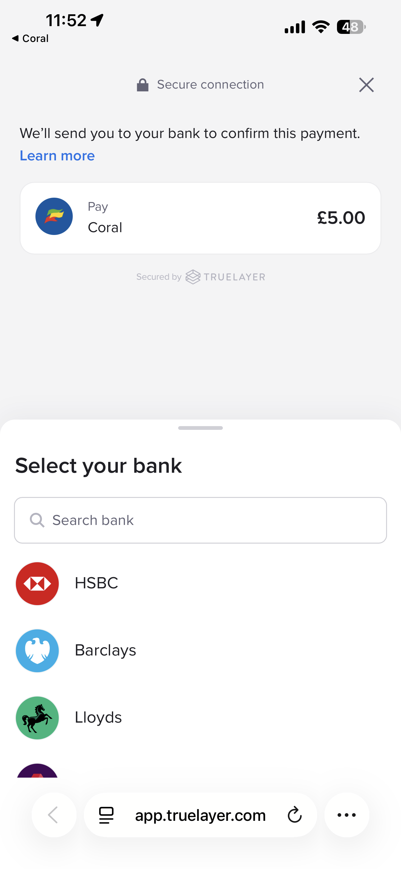 instant bank transfer deposit issue at coral 1