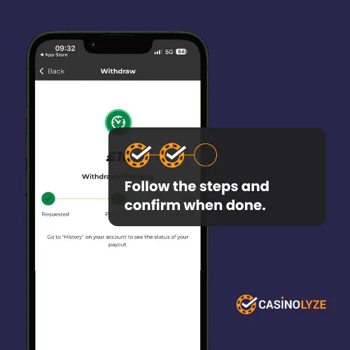 32red withdrawal process step 2