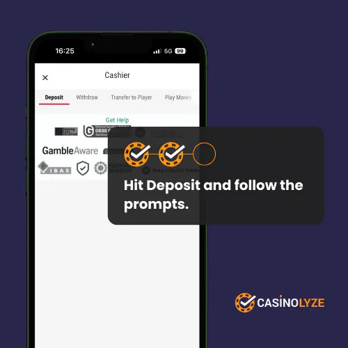 pokerstars deposit process step 2