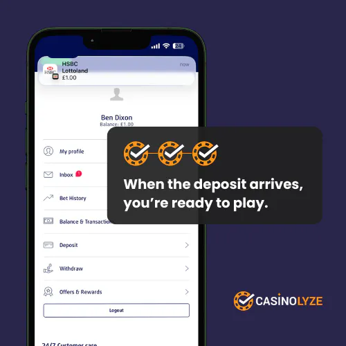 making a low minimum deposit step 3