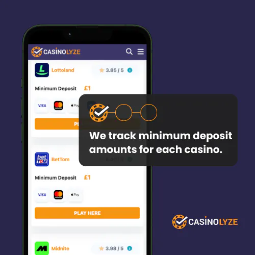 making a low minimum deposit step 1