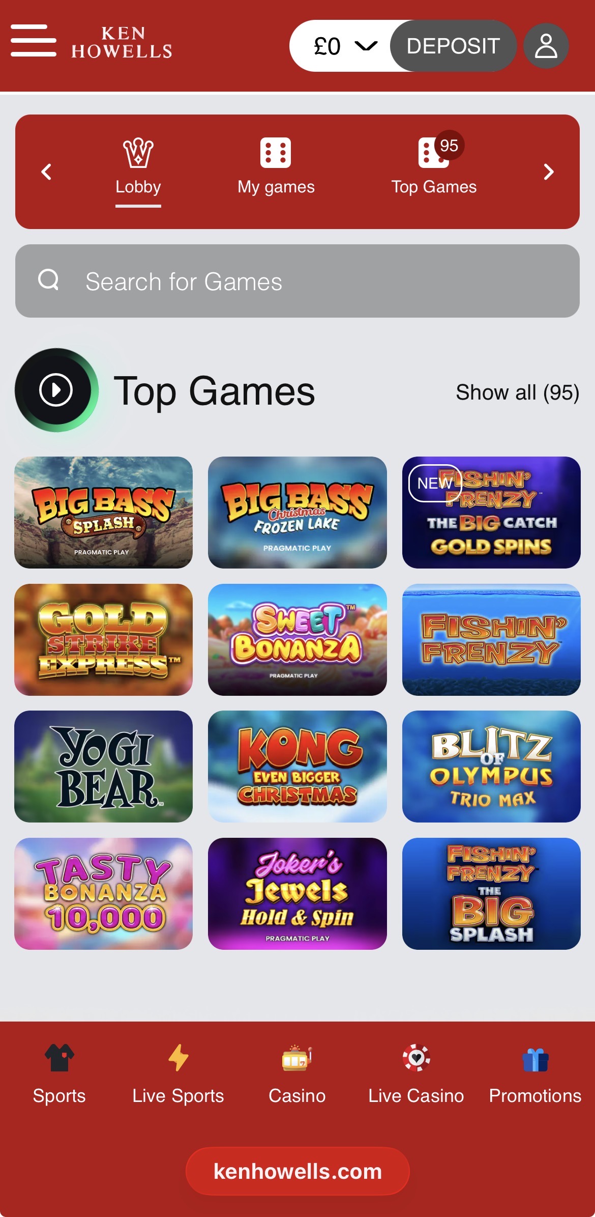 Ken Howells Game Lobby