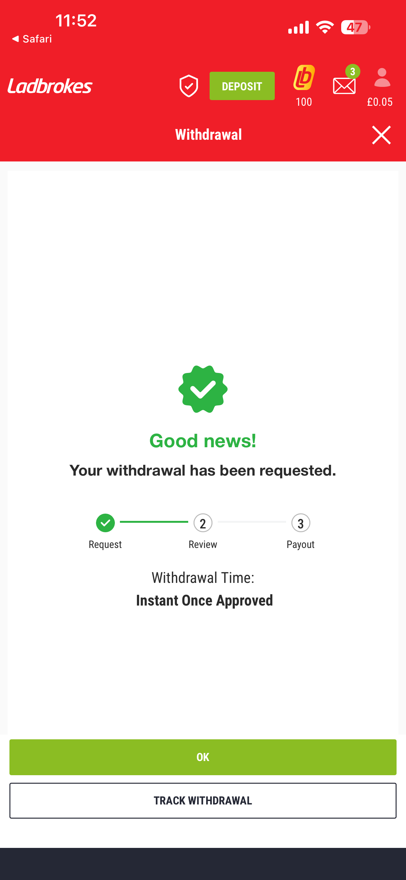 Ladbrokes Withdrawal Revolut