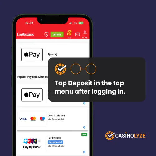 ladbrokes deposit process step 1