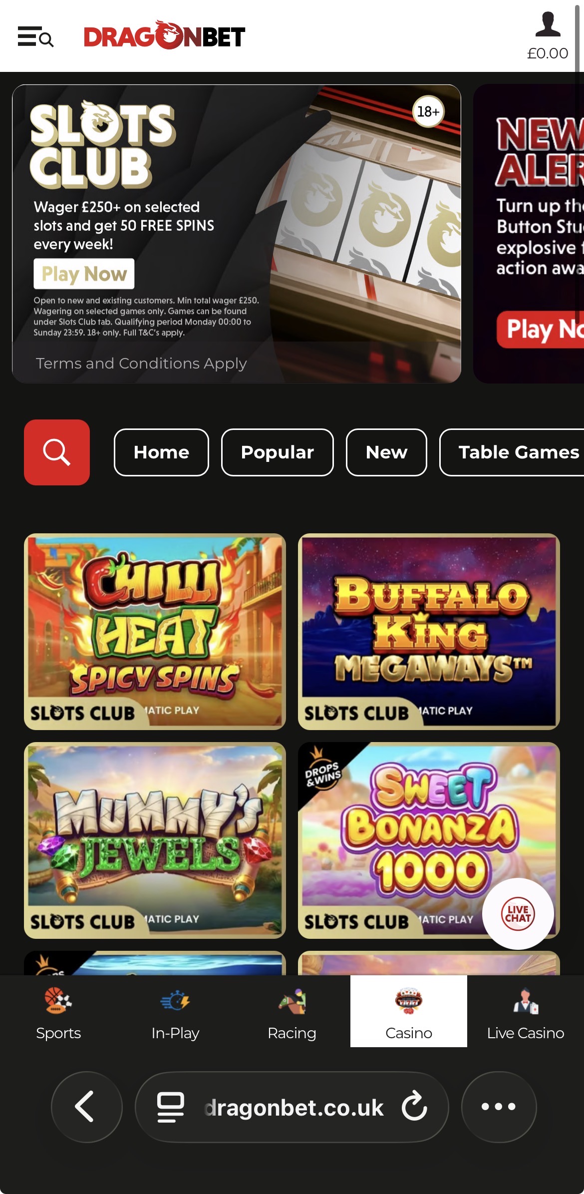 Dragon Bet Game Lobby
