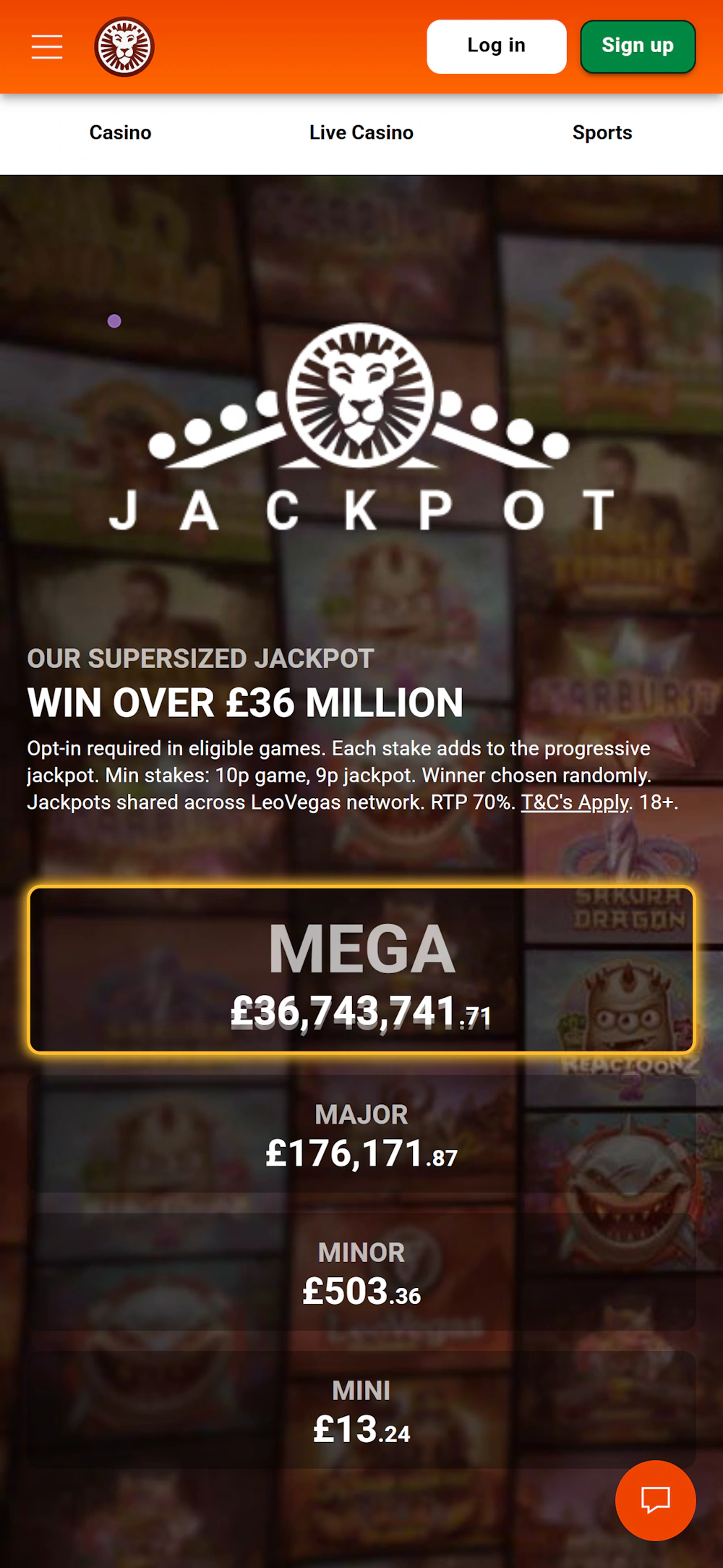 LeoVegas-leojackpot