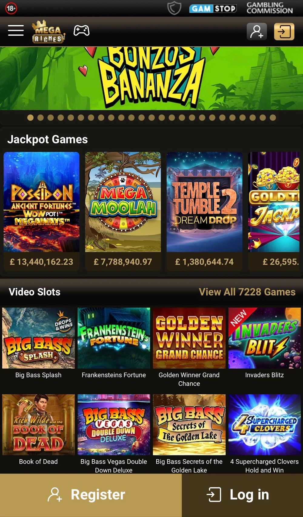 Mega Riches jakcpot games