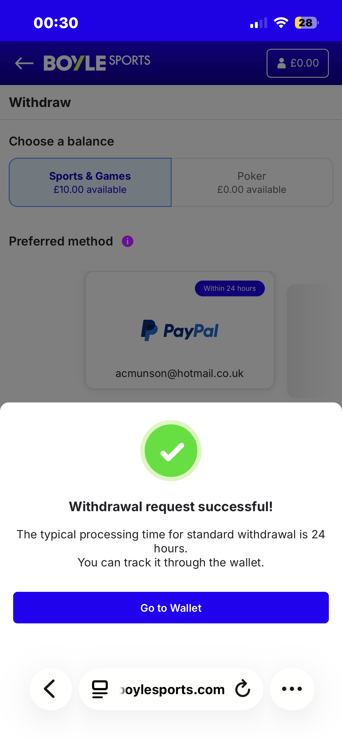 BoyleSports Withdrawal 1