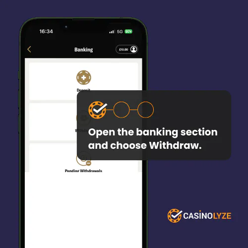 betmgm withdrawal process step 1