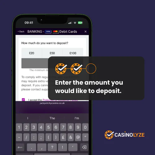 jackpotcity deposit process step 2