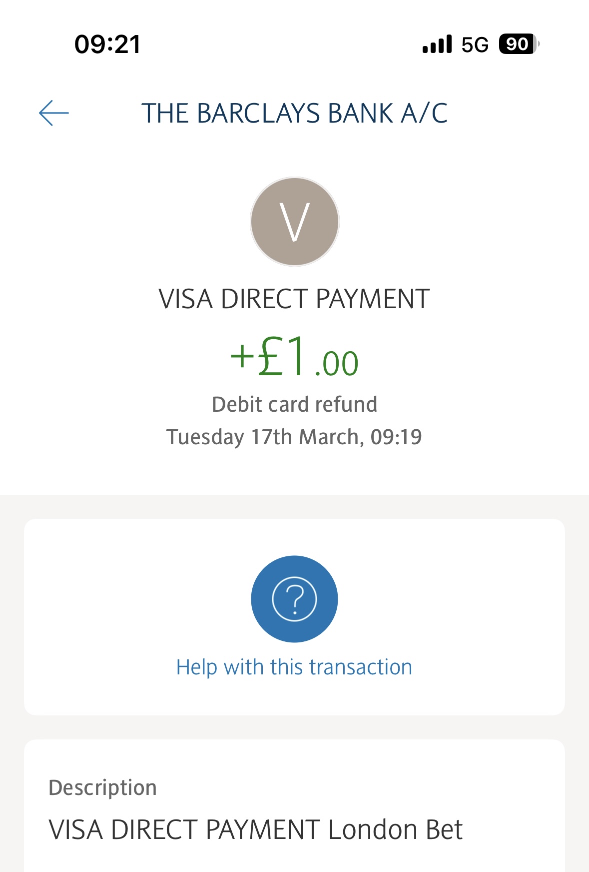 london bet visa withdrawal test completed