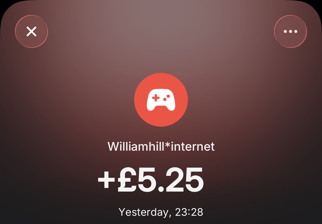 William Hill Payment Revolut