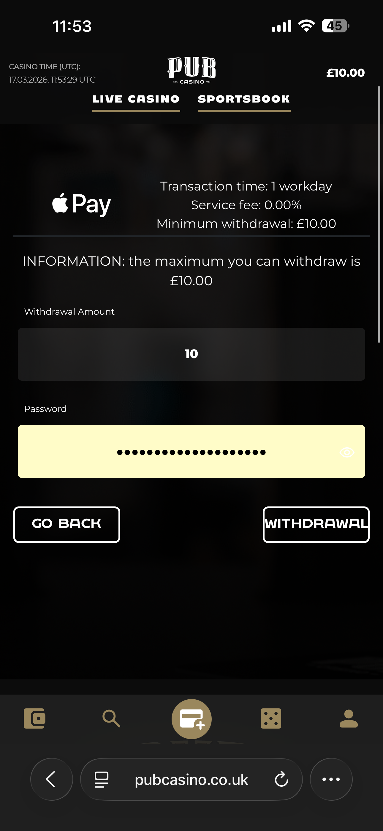 Pub Casino Payment Revolut