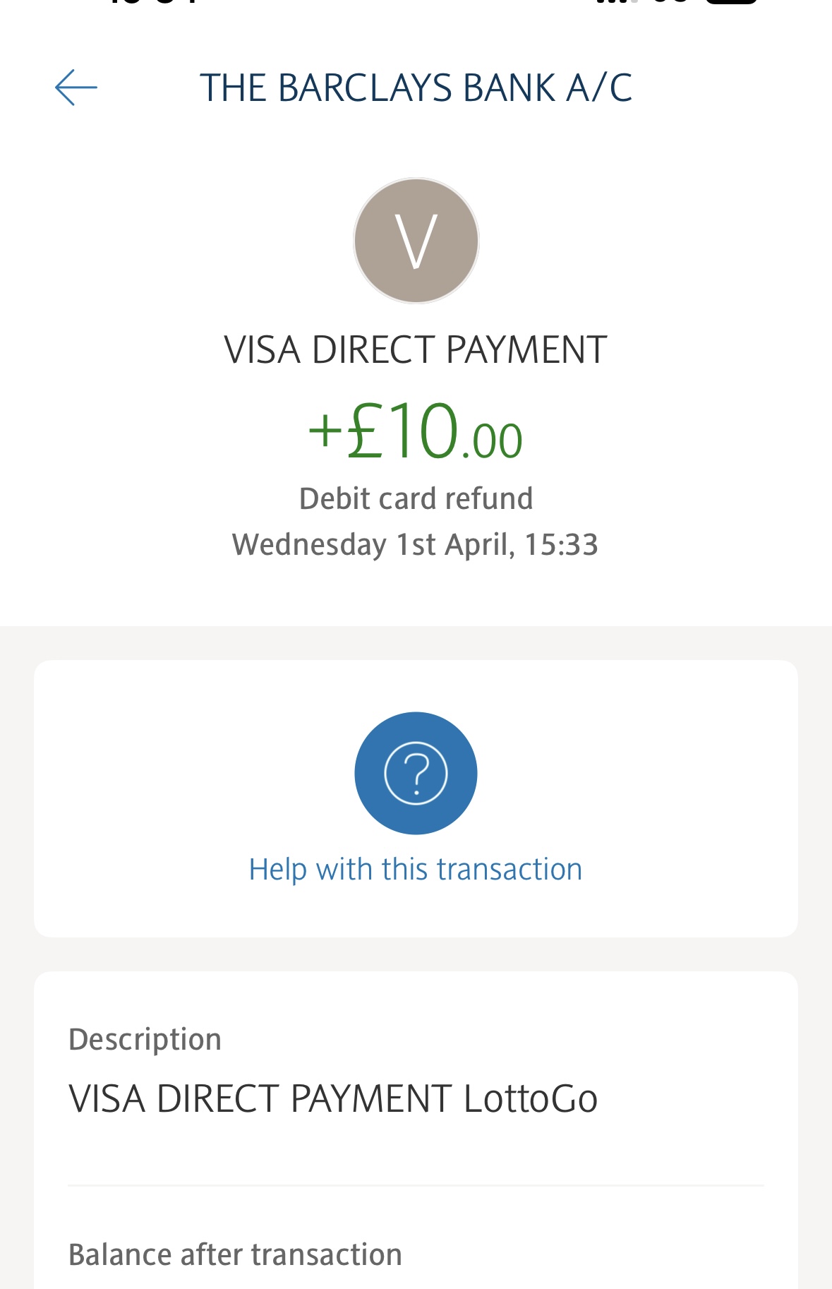 lottogo withdrawal test arrival with apple pay