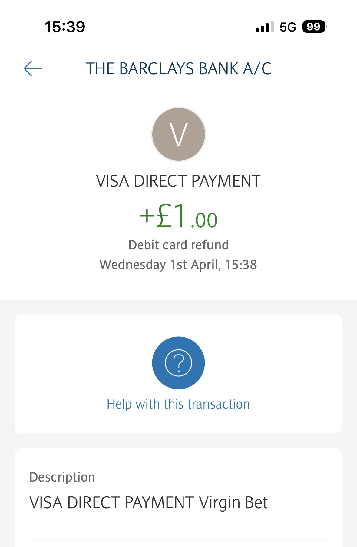virgin bet withdrawal test completed with apple pay