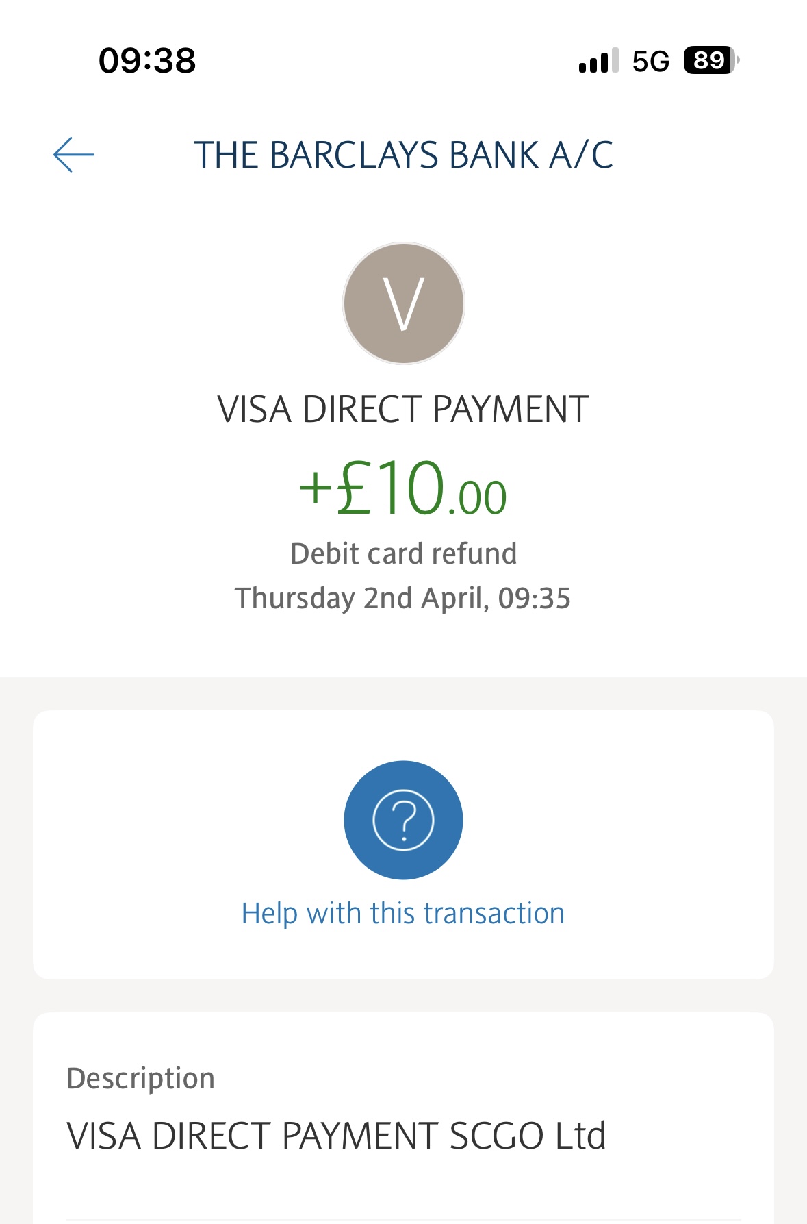 highbet withdrawal test received with apple pay