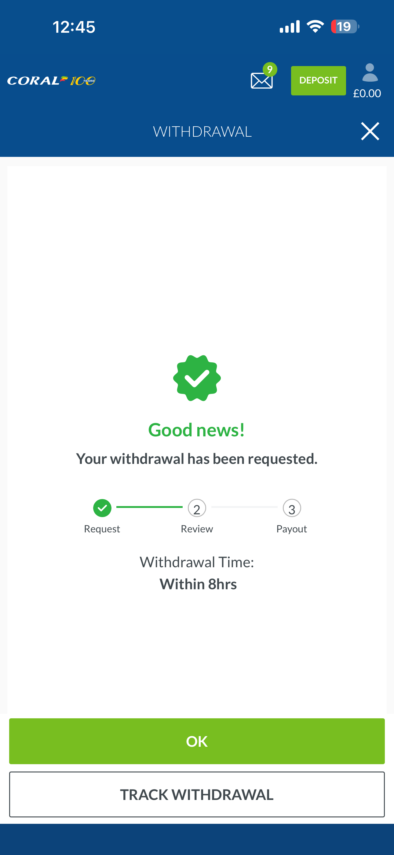 Coral PaysafeCard Request