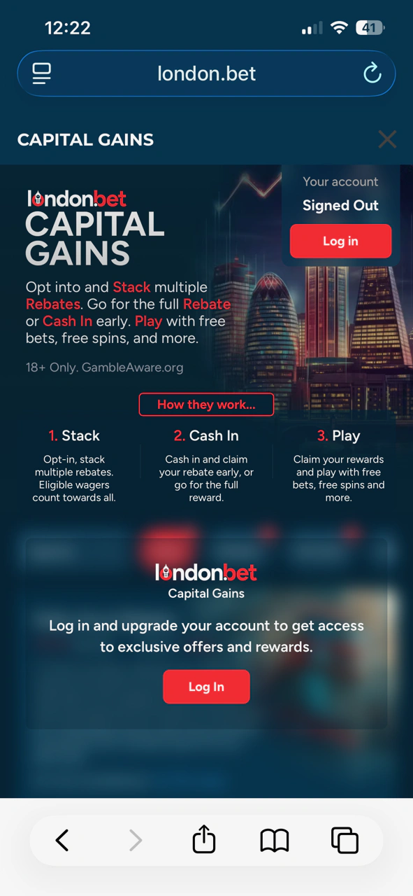 London Bet Capital Gains