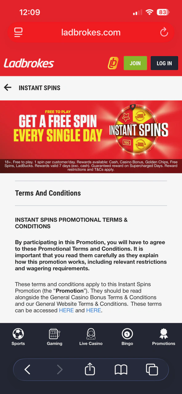 Ladbrokes Promo