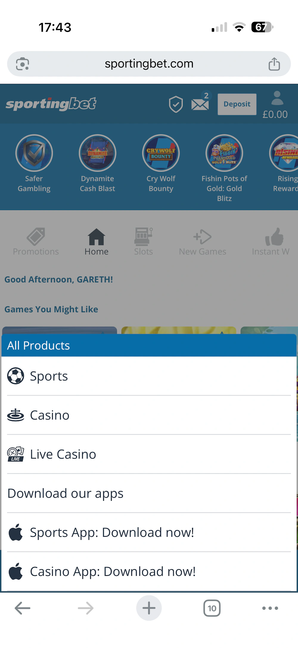 sportingbet-menu