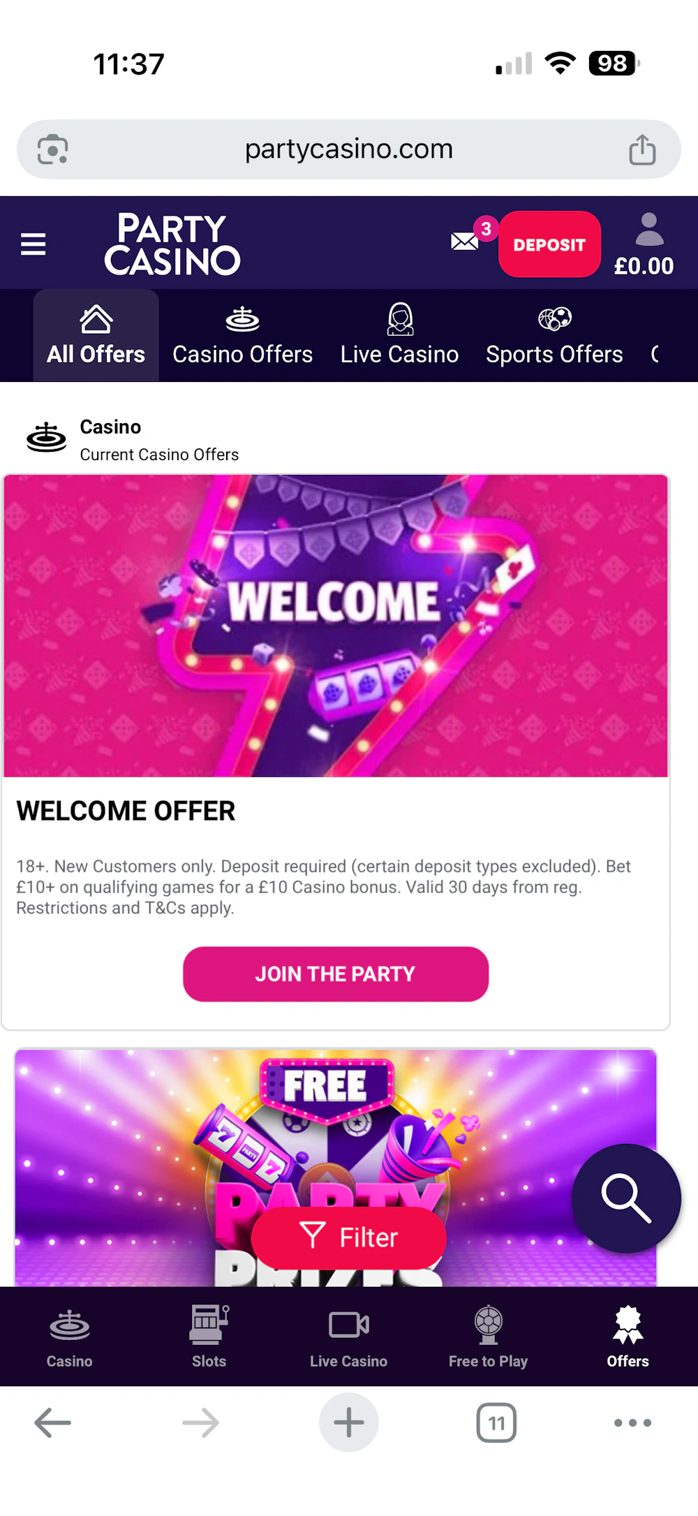 party-casino-promos