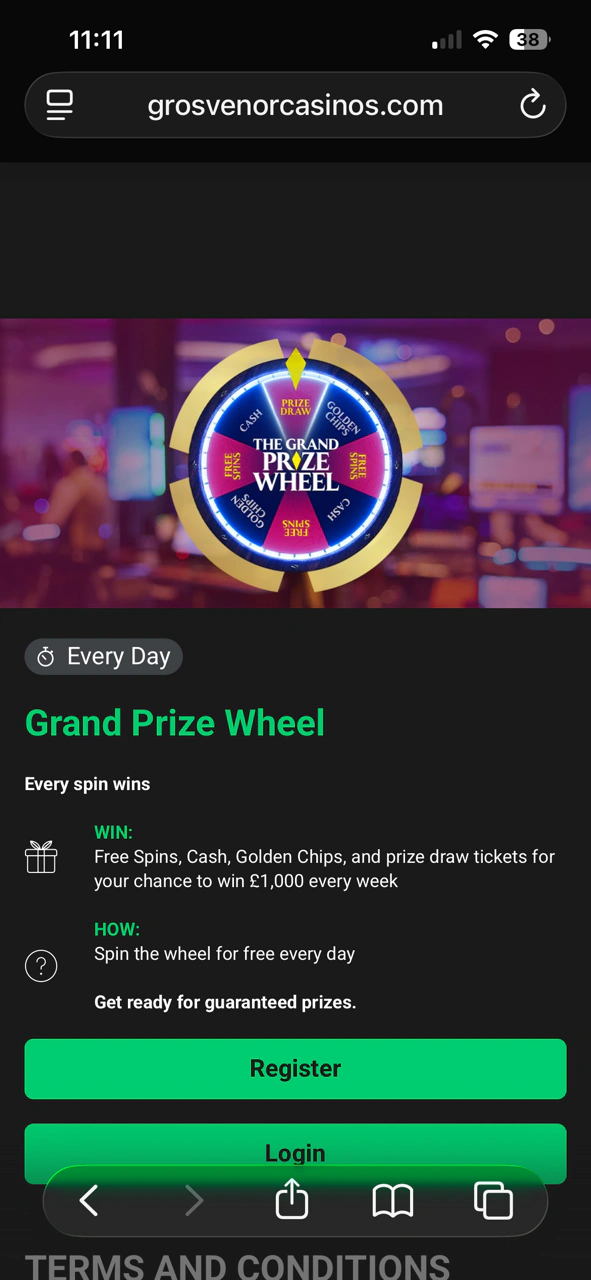 Grosvenor Casino Promo