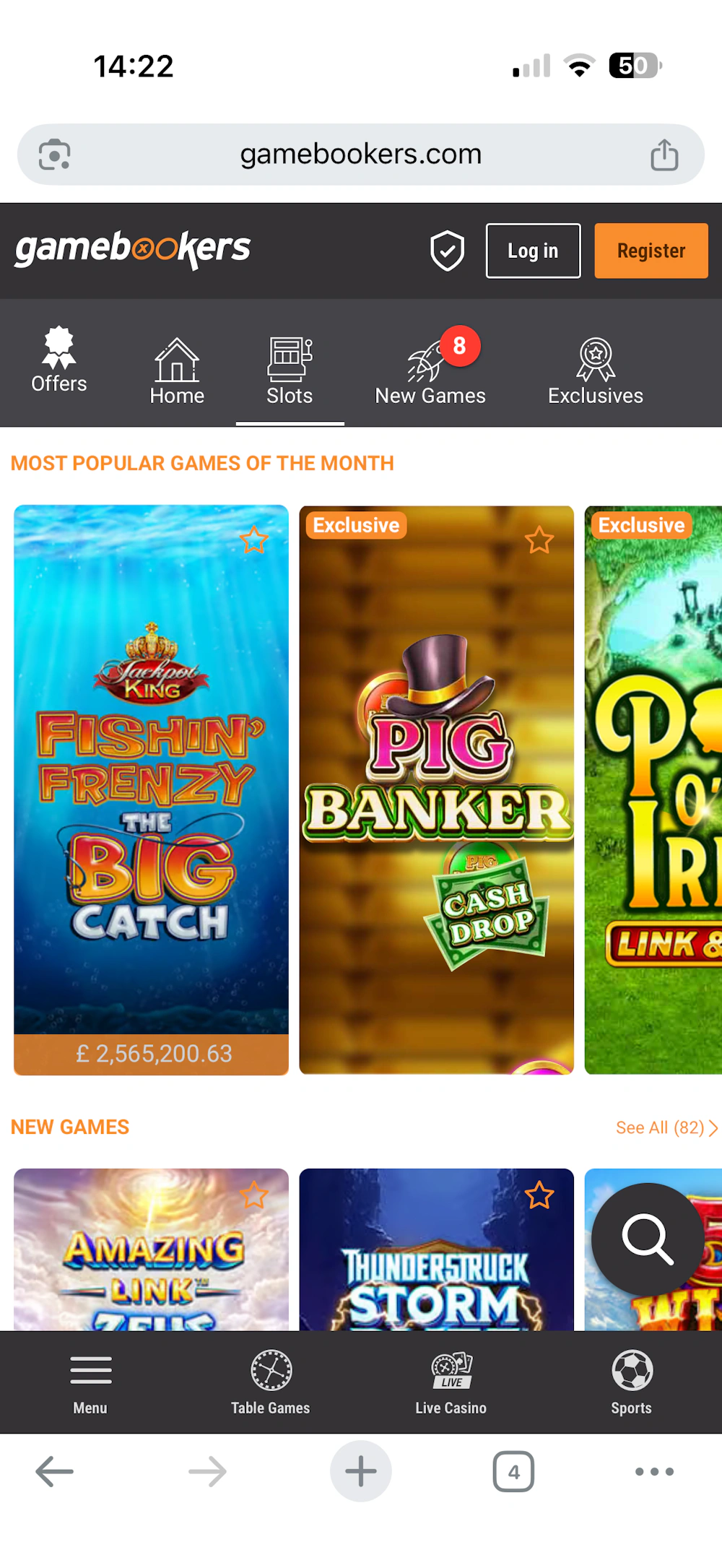 gamebookers-slots