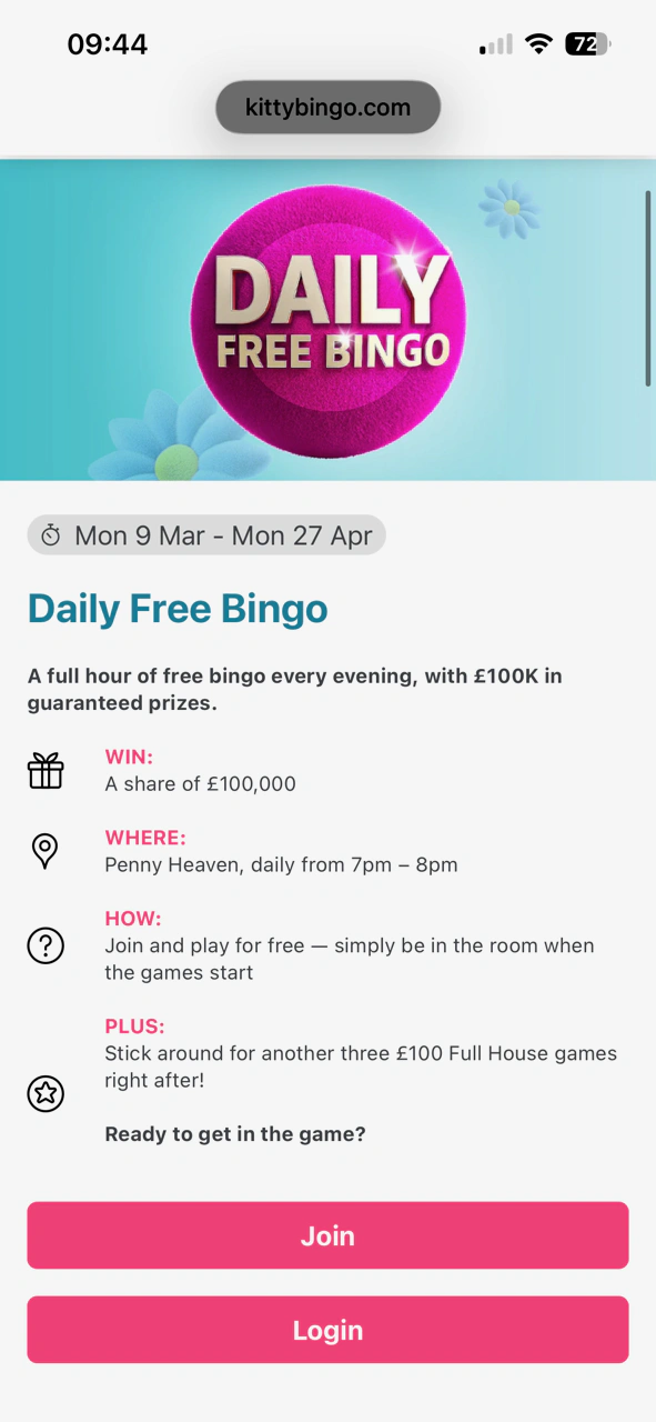 Kitty Bingo Promo