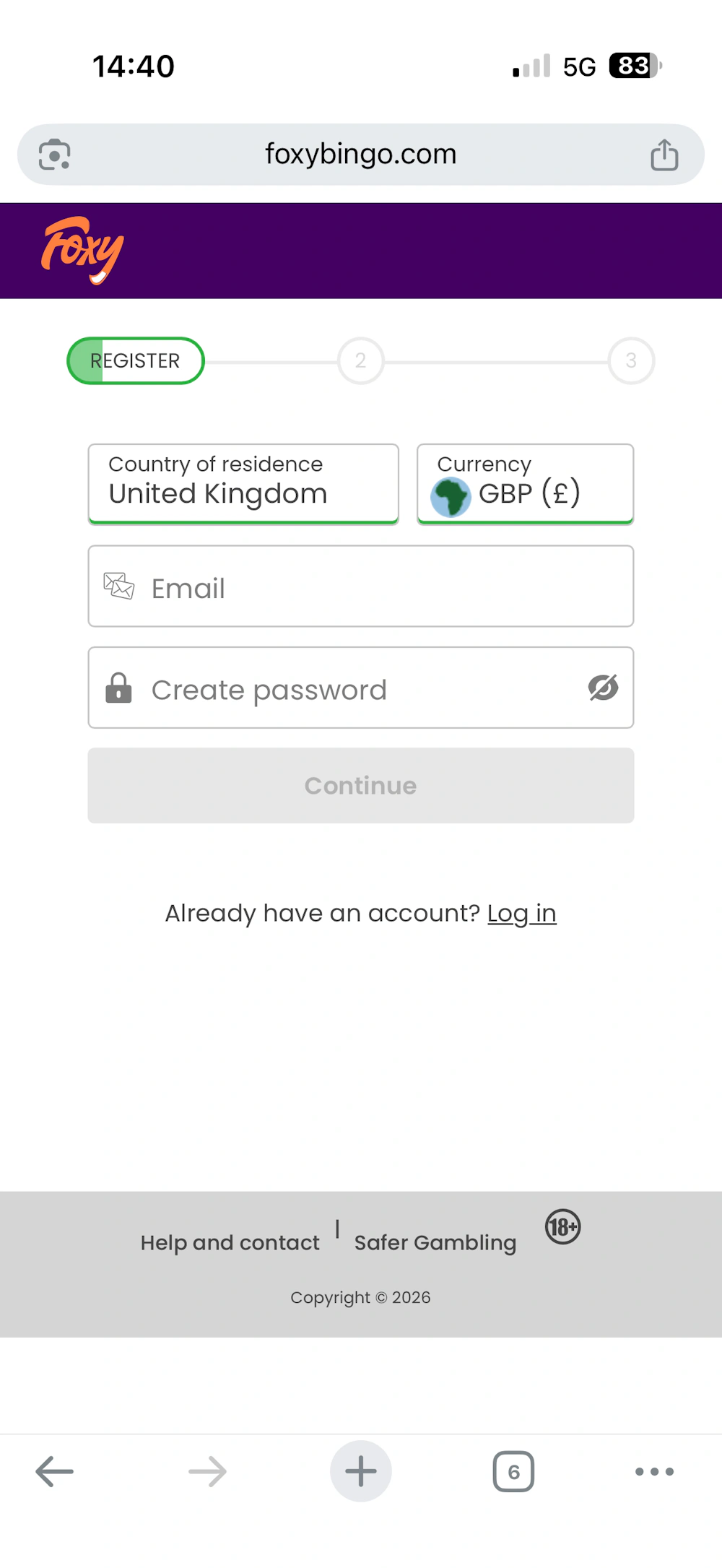 foxy-games-registration
