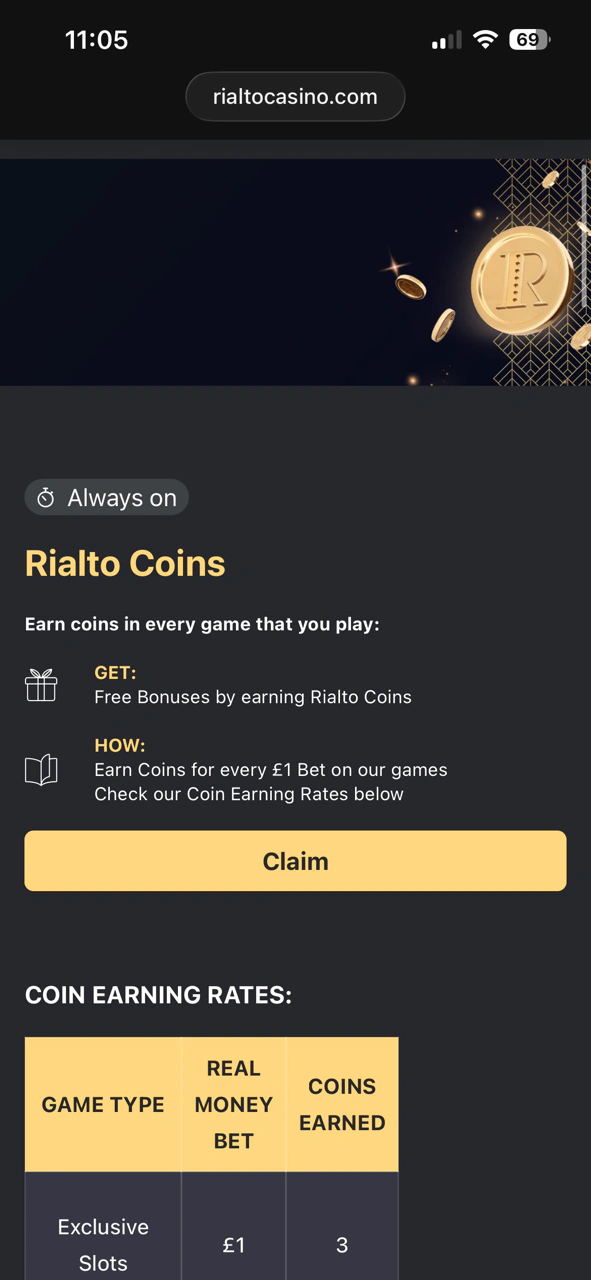 Rialto Casino Promo