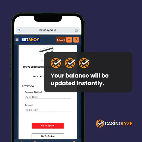 betahoy deposit process step 3