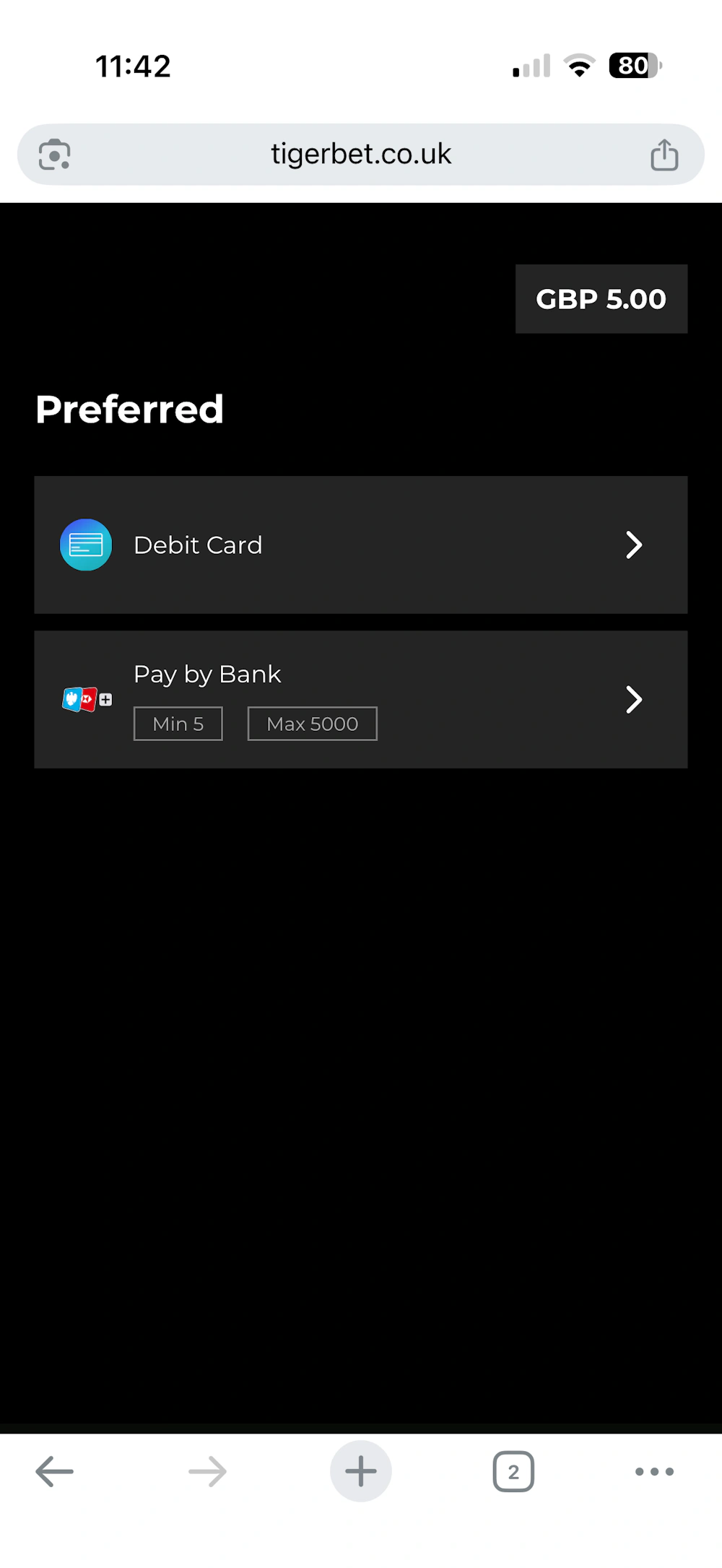 tigerbet-payment-methods
