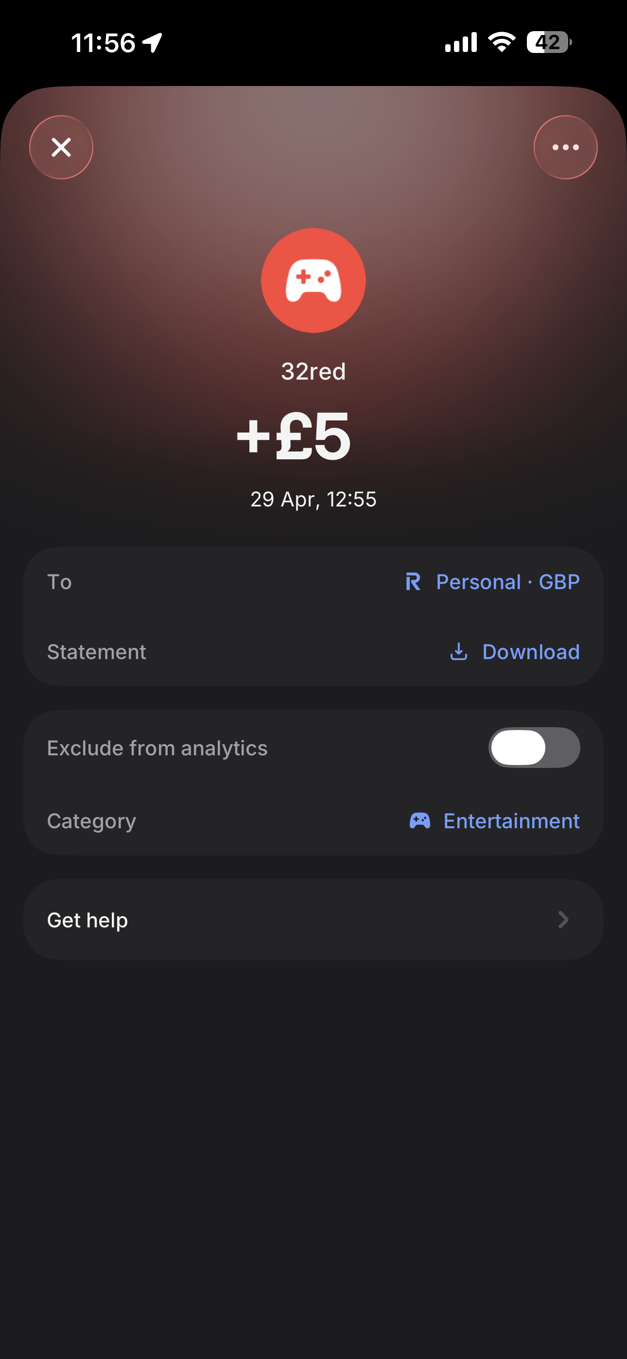 Google Pay Payment 32 Red