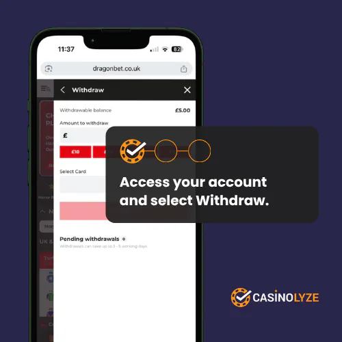 dragon bet withdrawal process step 1